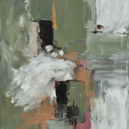 Modern abstract wall art, hand-painted oil painting