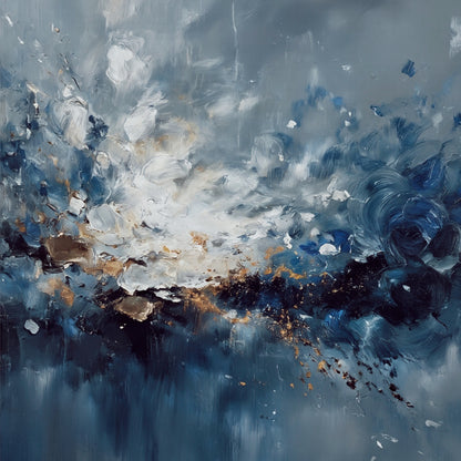 Modern abstract wall art, hand-painted oil painting