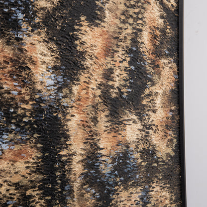 Original black and gold texture acrylic painting