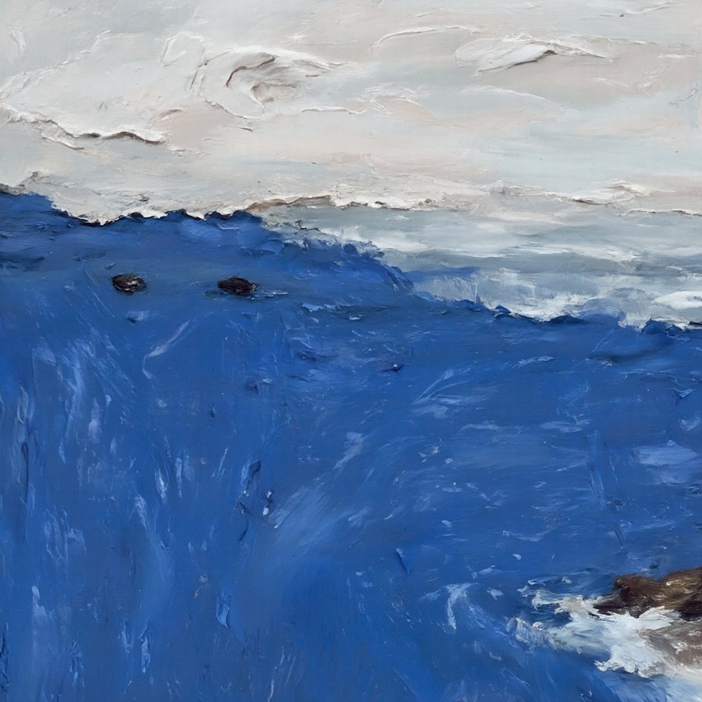 Modern abstract wall art, hand-painted oil painting