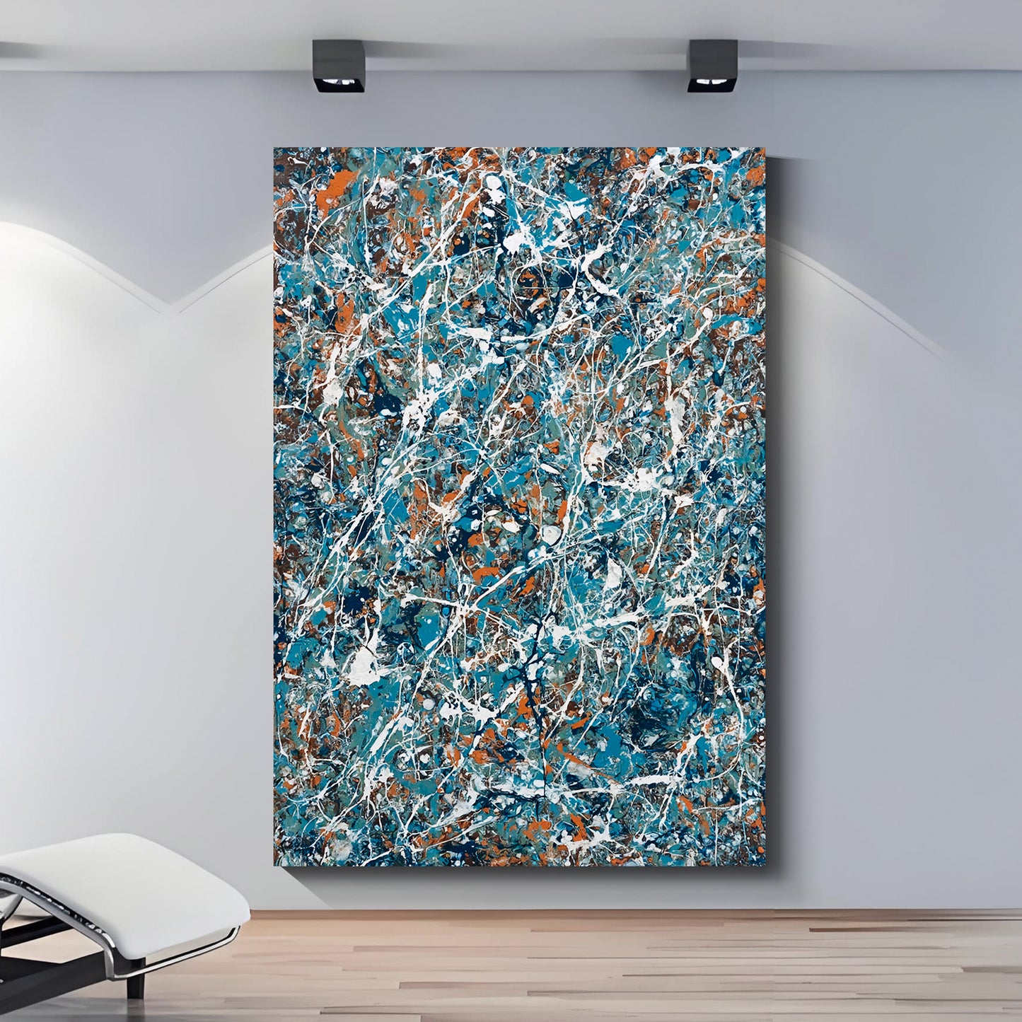 Modern abstract wall art, hand-painted oil painting
