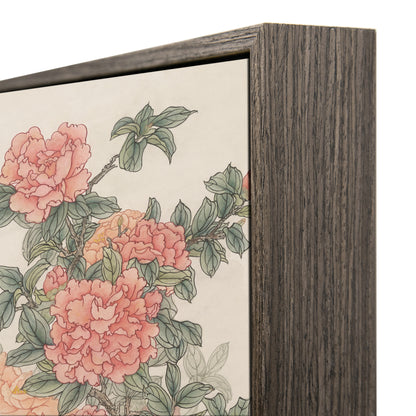 "Spring scenery for the people" framed silk prints