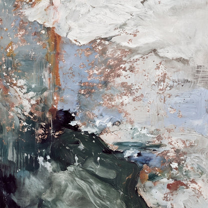 Modern abstract wall art, hand-painted oil painting