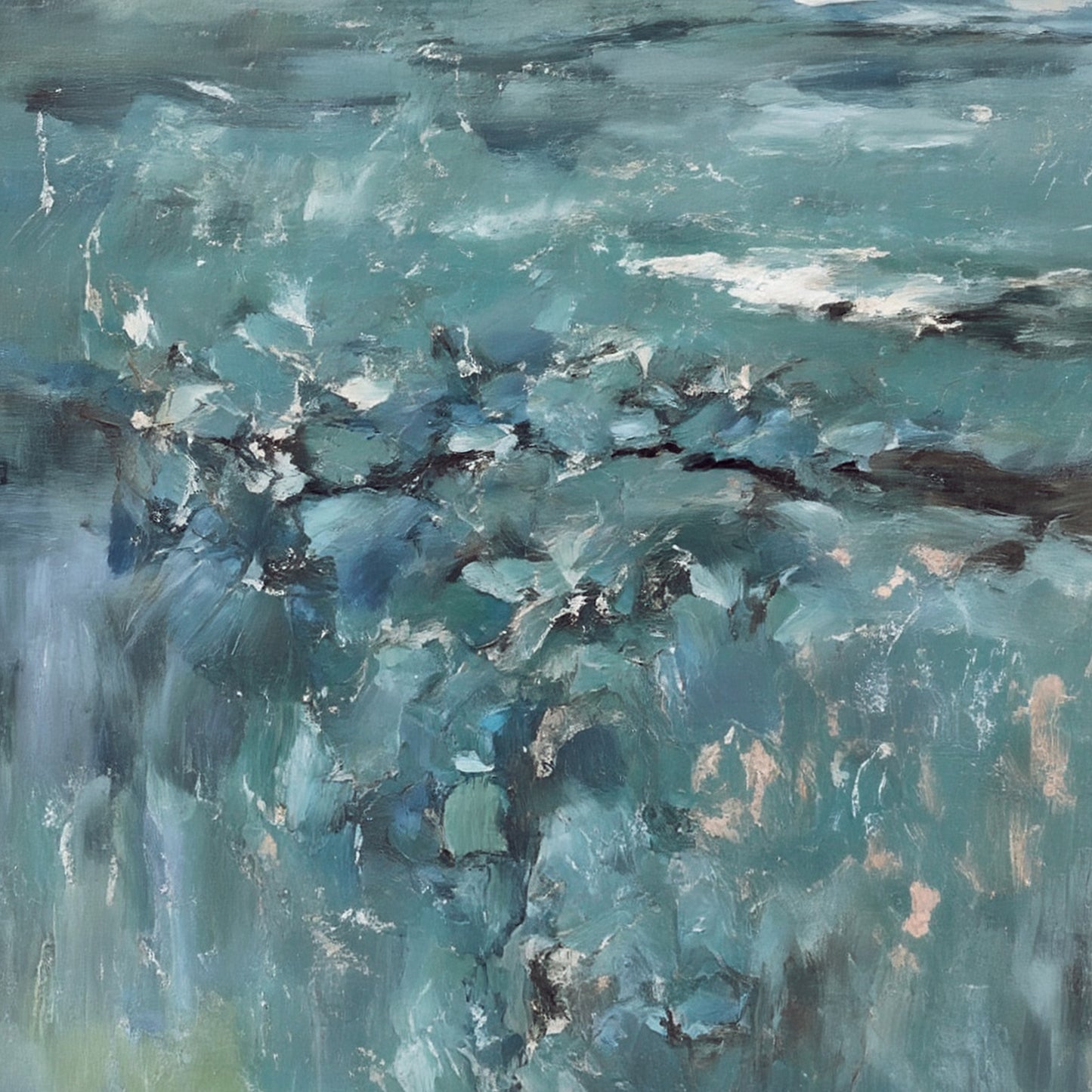 Modern abstract wall art, hand-painted oil painting