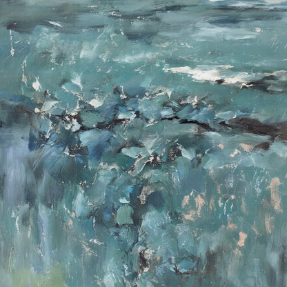 Modern abstract wall art, hand-painted oil painting