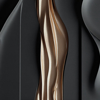 Gray, black and brown wall sculptures, 3D wooden wall art, simple wall decoration.