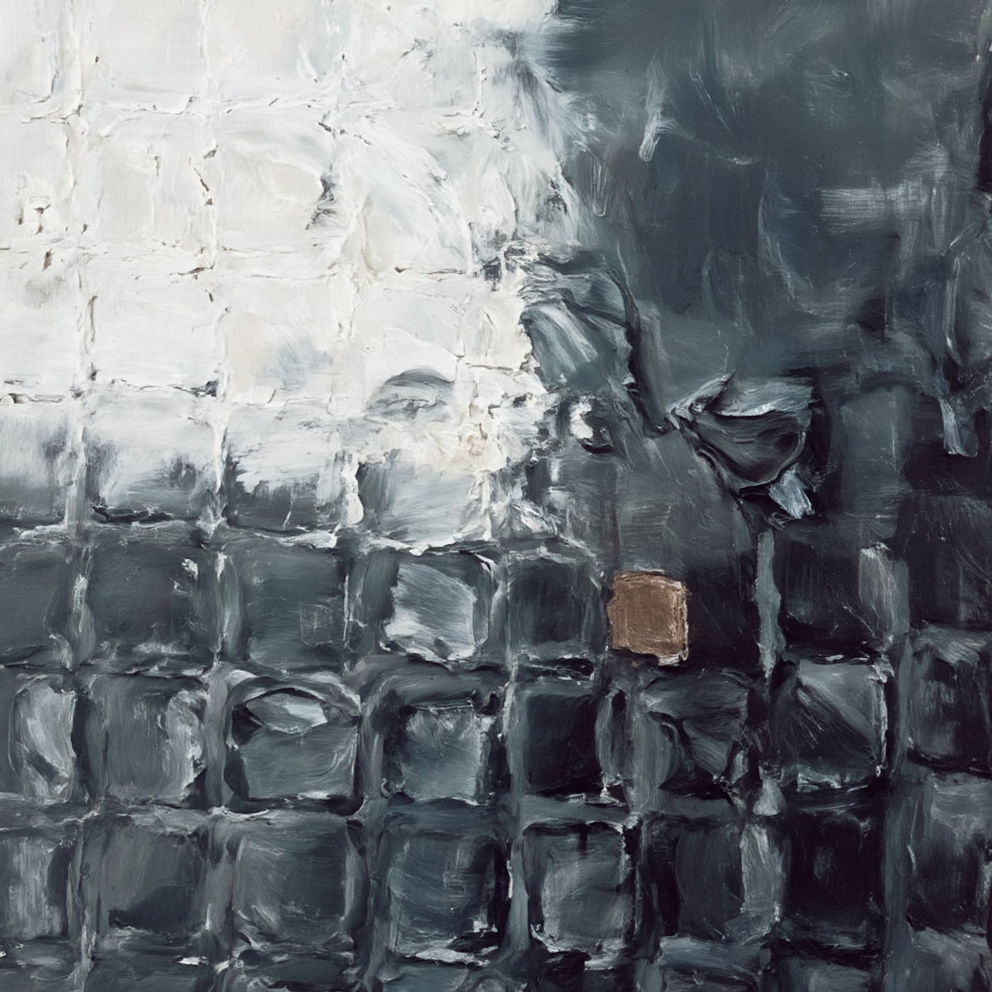 Modern abstract wall art, hand-painted oil painting