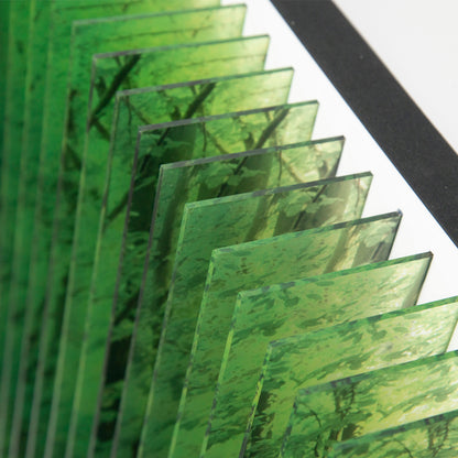 "Green Forest" acrylic wall sculpture, 3D wall art