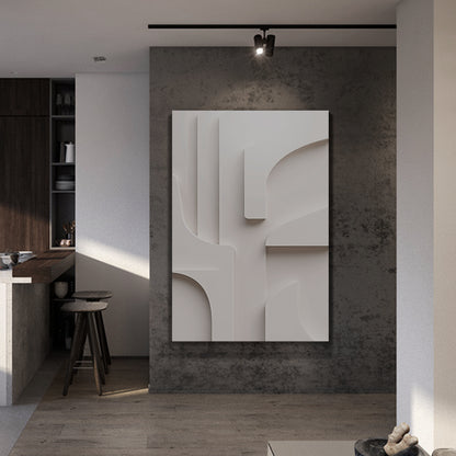 Beige Wall Sculptures, 3D Wood Wall Art, Minimalist Wall Hanging Home Decor