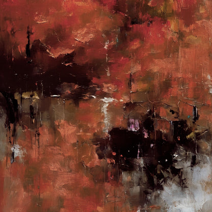 Modern abstract wall art, hand-painted oil painting