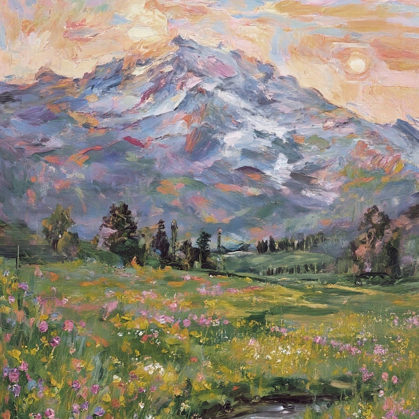 Modern abstract wall art, hand-painted oil painting