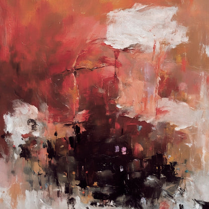 Modern abstract wall art, hand-painted oil painting