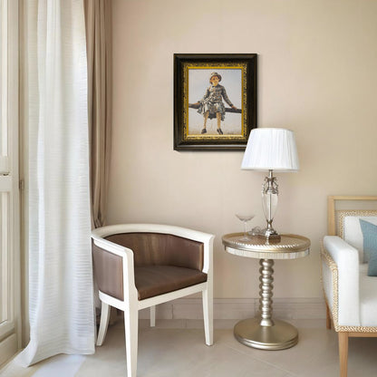 Solid Wood Frame for 8x10 Canvas Paintings, Finished Antique Ornate Black Gold Canvas Frames for Oil Painting Art Prints, for Home Living Room Wall Decor (Empty Frame Only, No Backboard and Glass)