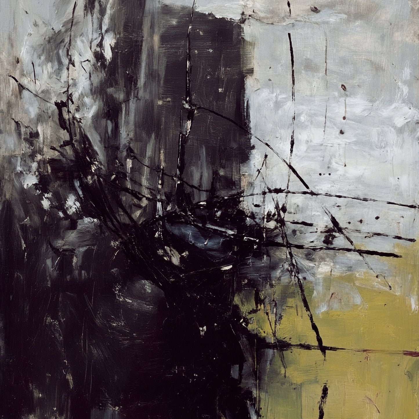 Modern abstract wall art, hand-painted oil painting