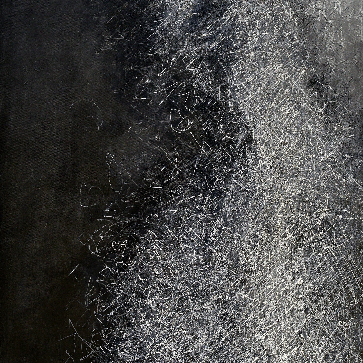 Hand painted black wall decoration