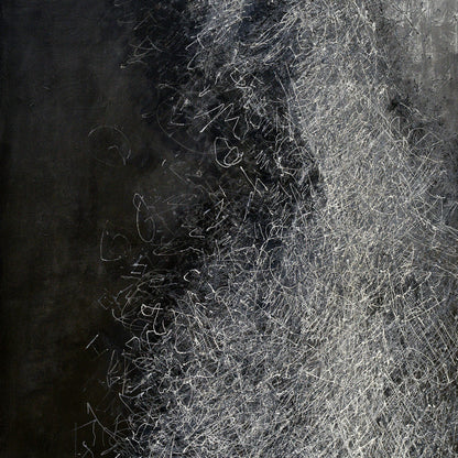 Hand painted black wall decoration