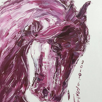 Horse wall art, hand-painted oil painting