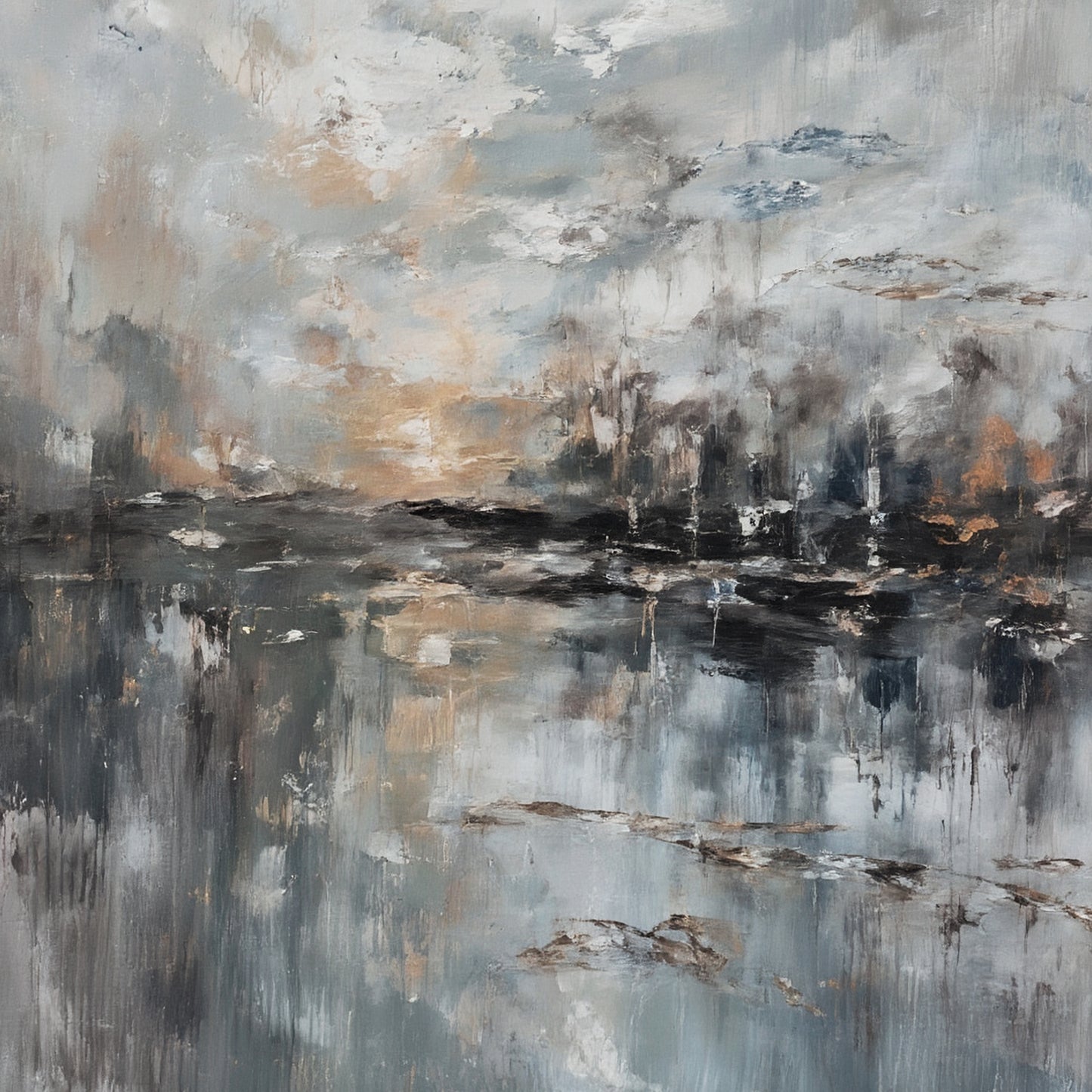 Modern abstract wall art, hand-painted oil painting