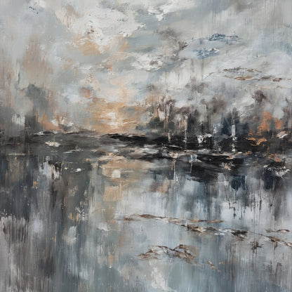 Modern abstract wall art, hand-painted oil painting