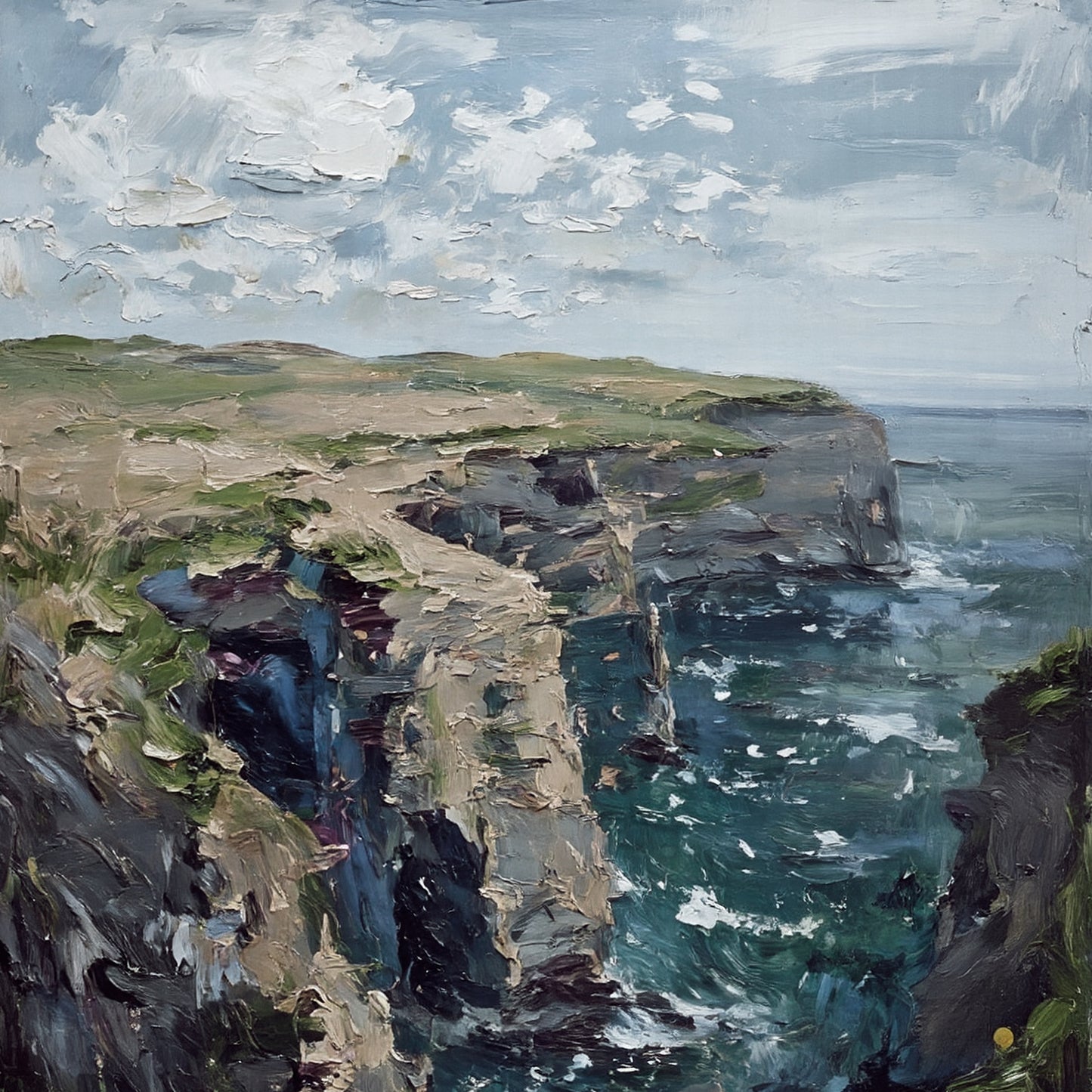 Modern abstract wall art, hand-painted oil painting