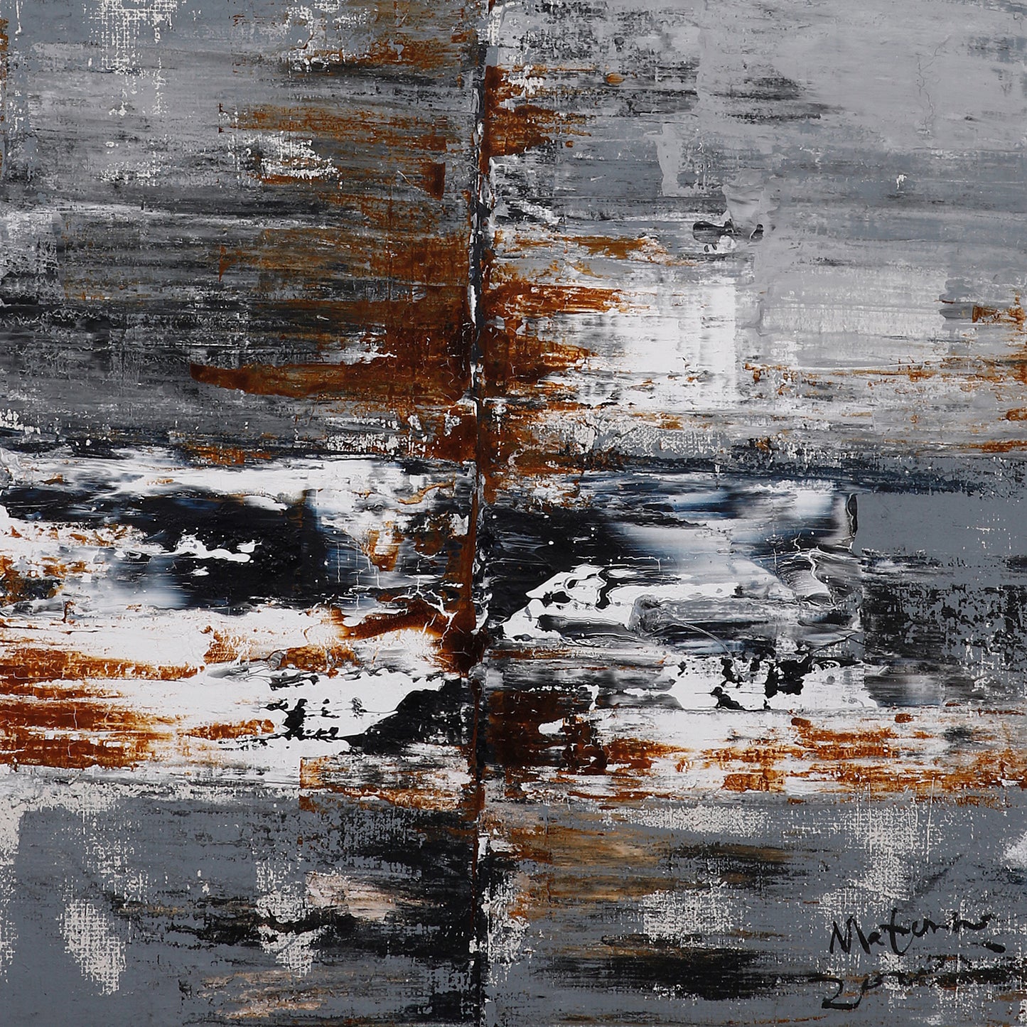 Modern abstract wall art, hand-painted oil painting