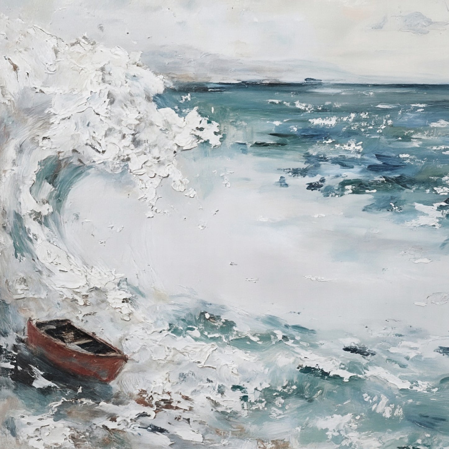 Modern abstract wall art, hand-painted oil painting