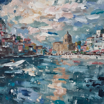 Modern abstract wall art, hand-painted oil painting