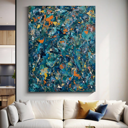 Modern abstract wall art, hand-painted oil painting