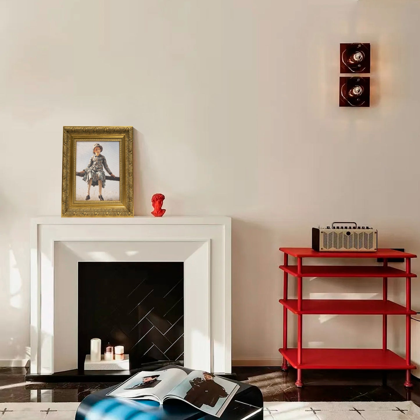 ARTGOW Solid Wood Frame for 8x10 Canvas Paintings, Finished Antique Ornate Gold Canvas Frames for Oil Painting Art Prints, for Home Living Room Wall Decor (Empty Frame Only, No Backboard and Glass)