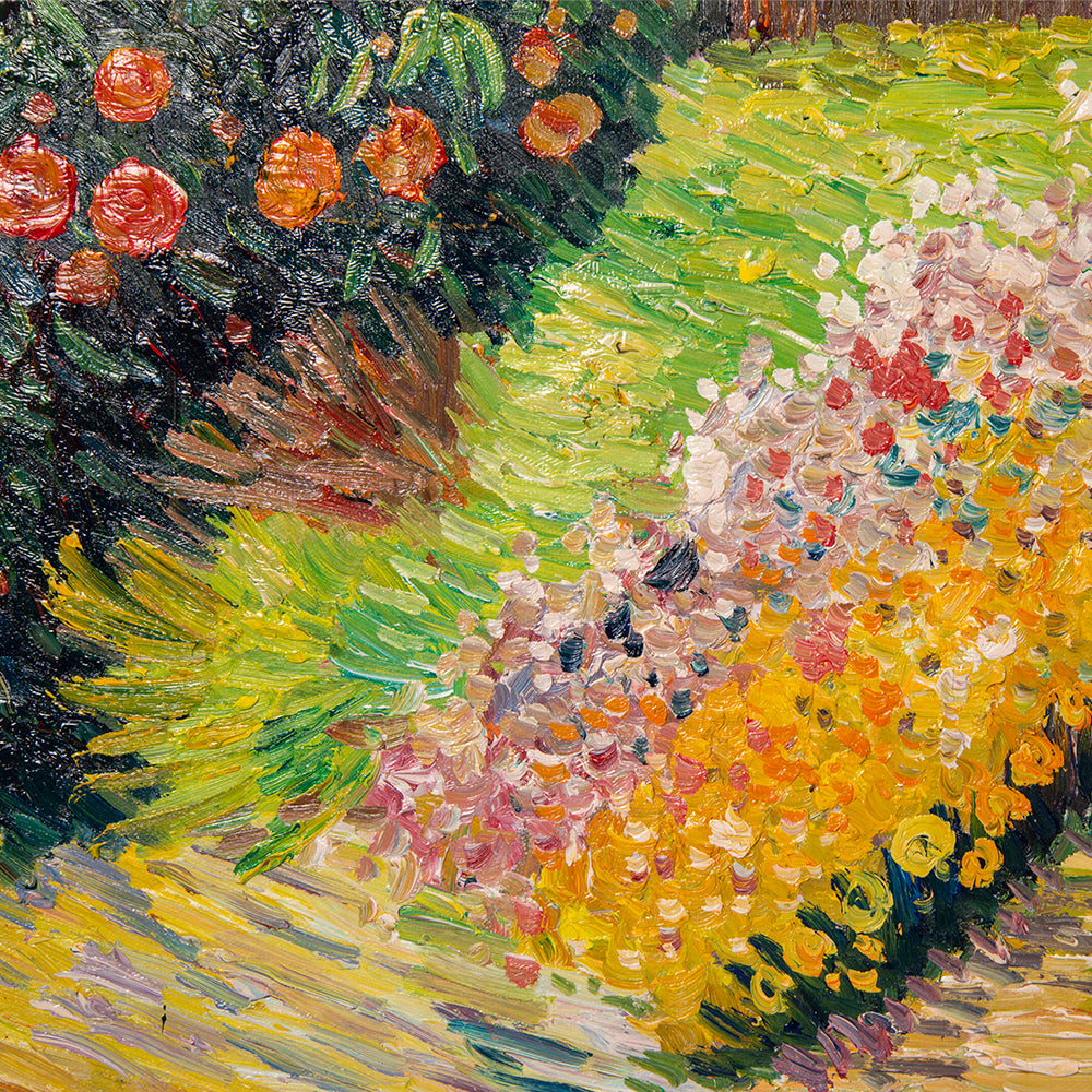 ”Arles Garden“  hand-painted thick oil texture oil painting