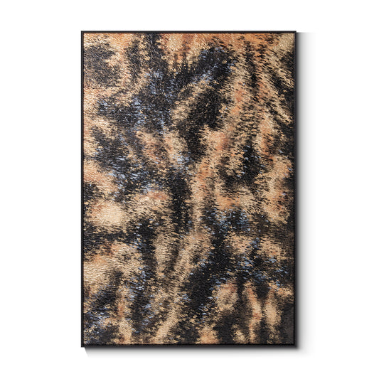 Original black and gold texture acrylic painting