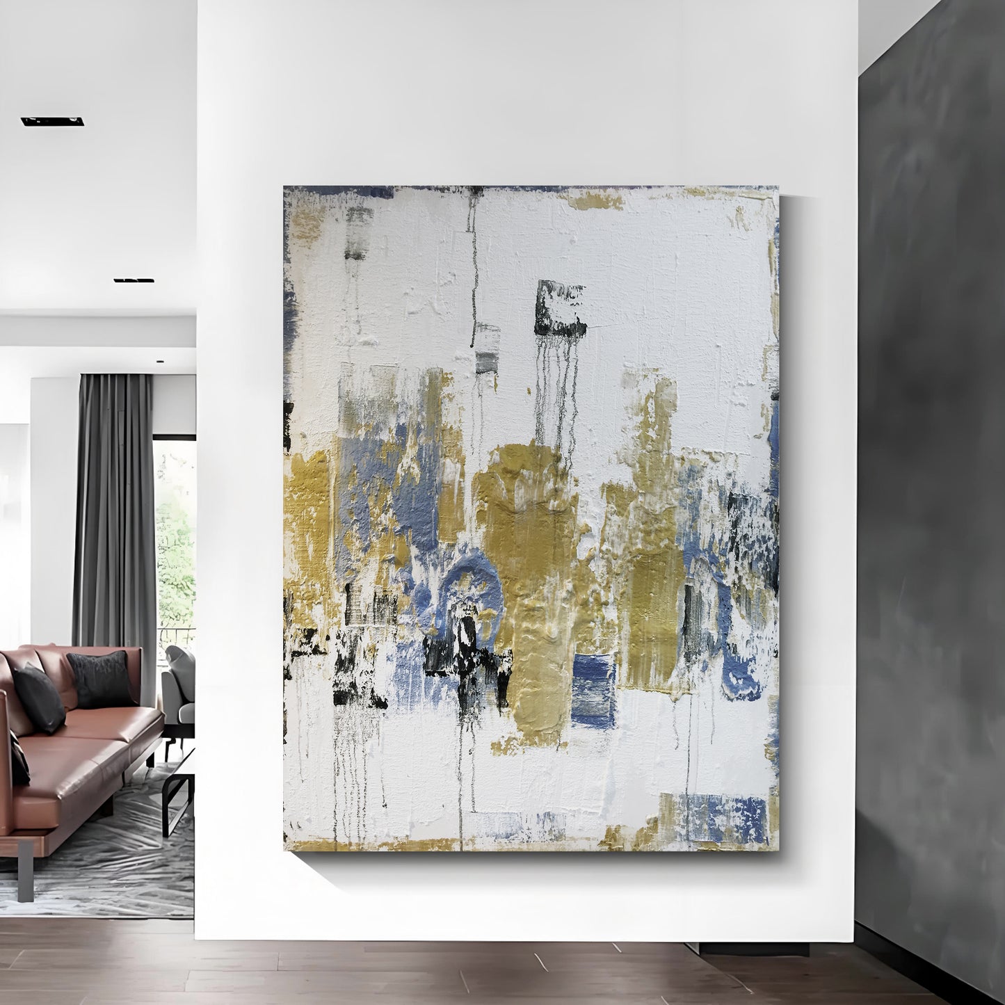 Modern abstract wall art, hand-painted oil painting
