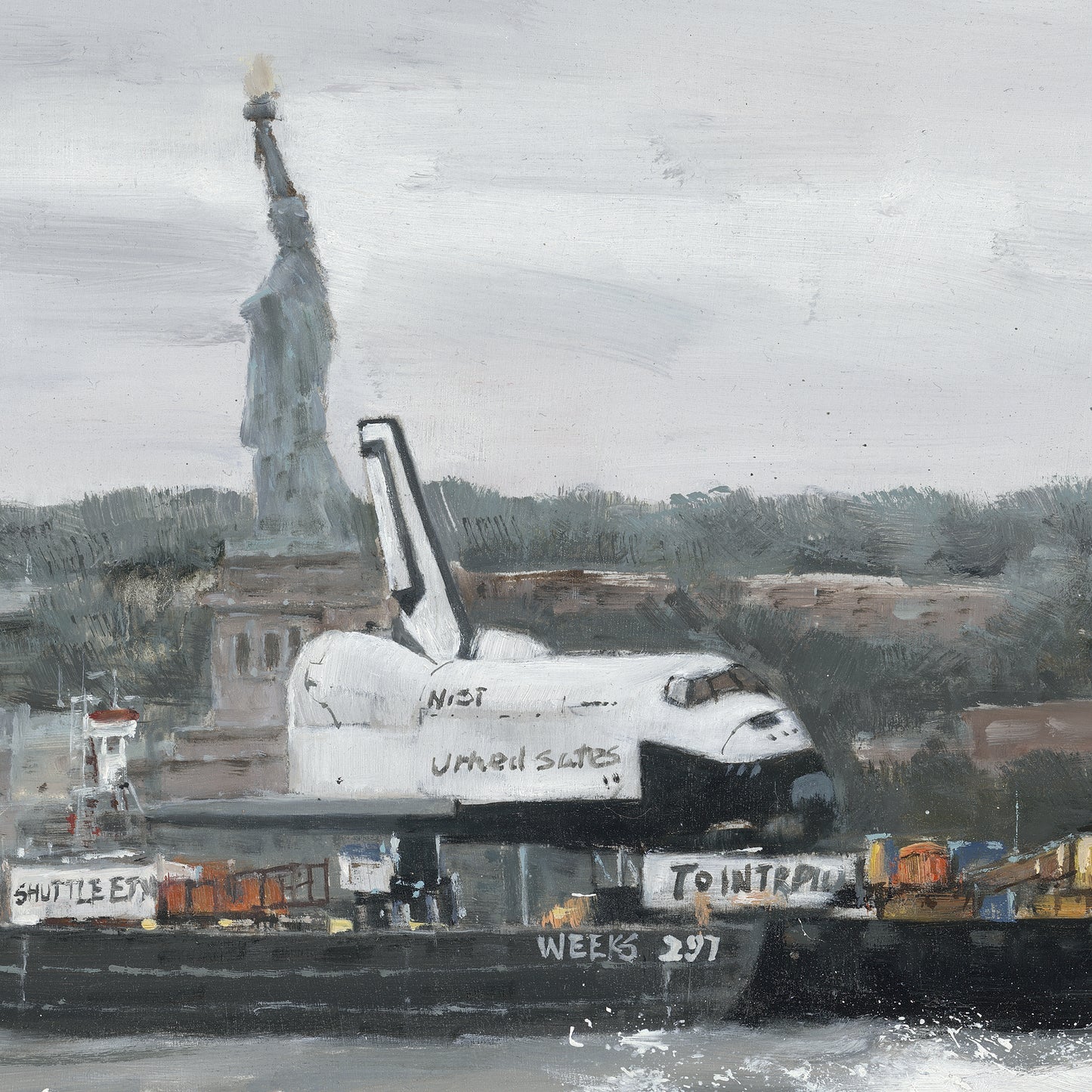 Space Shuttle and One of the Statue of Liberty-Xuefeng Tang