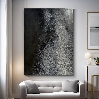 Hand painted black wall decoration