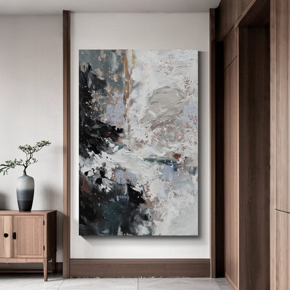 Modern abstract wall art, hand-painted oil painting