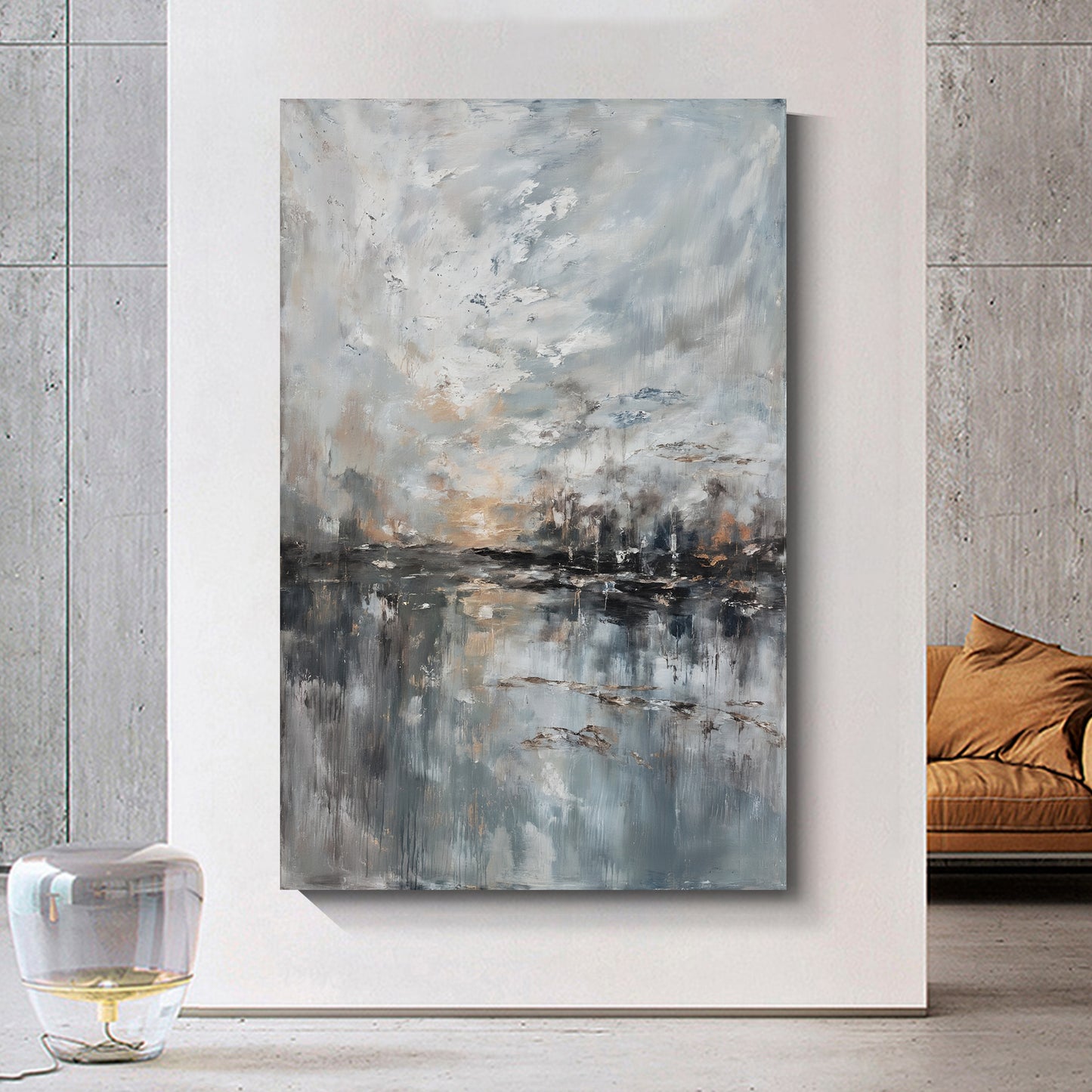 Modern abstract wall art, hand-painted oil painting