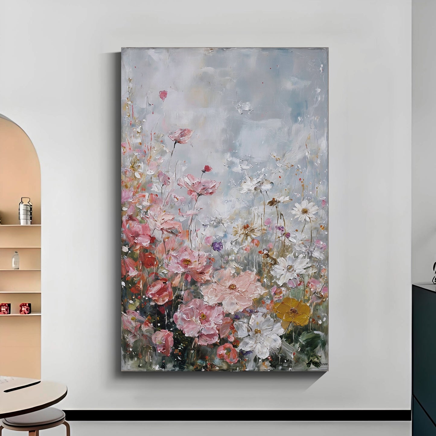 Modern abstract wall art, hand-painted oil painting