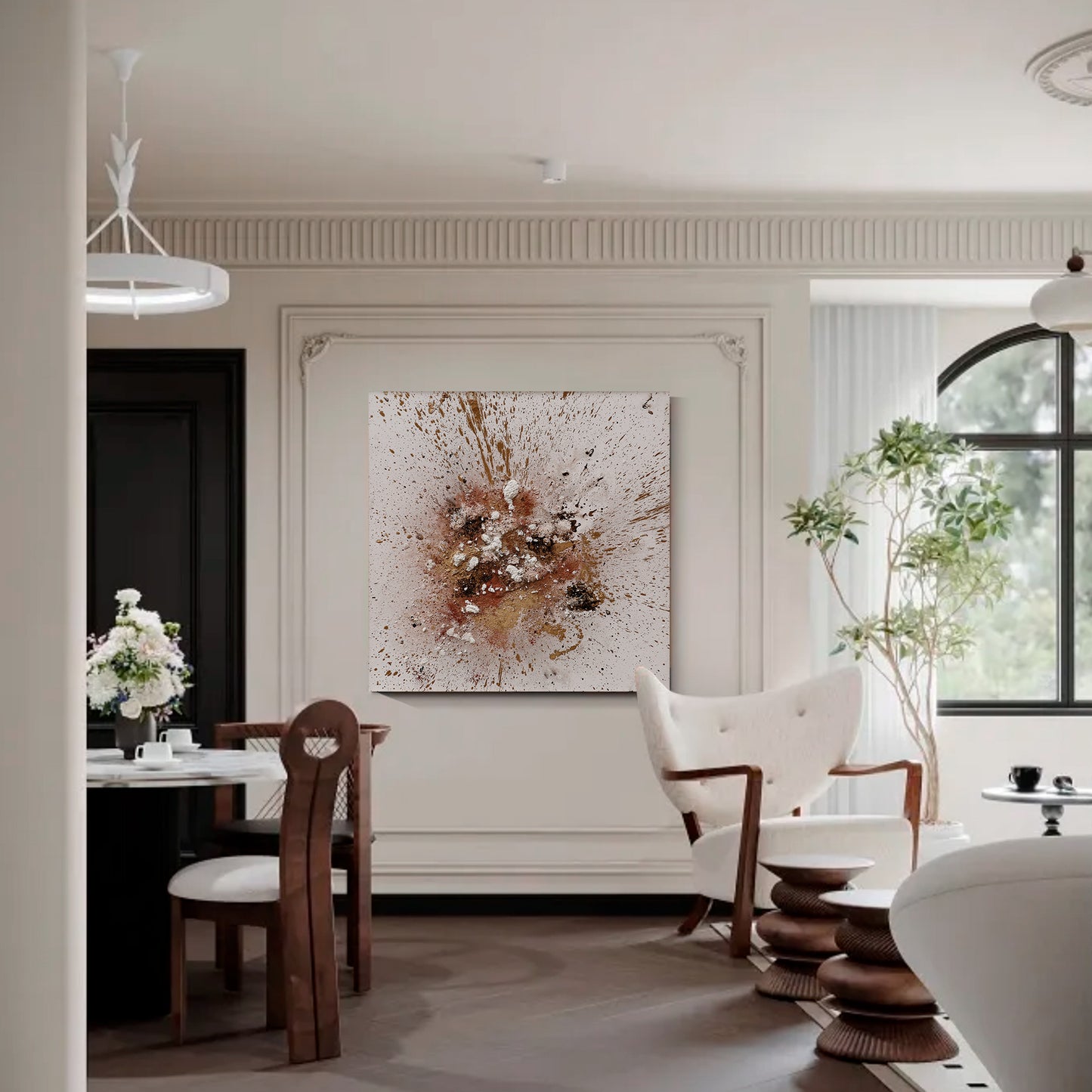 Modern abstract wall art, hand-painted oil painting