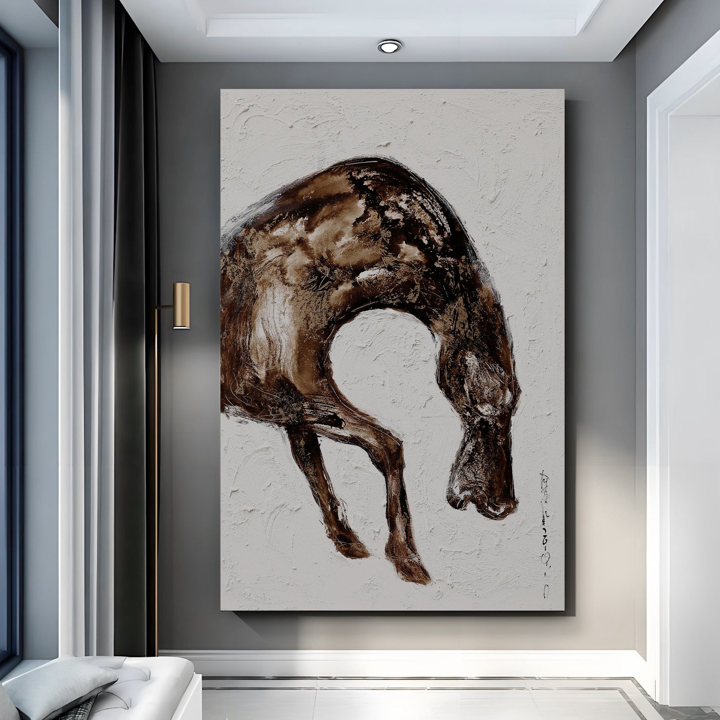 Modern abstract wall art, hand-painted oil painting