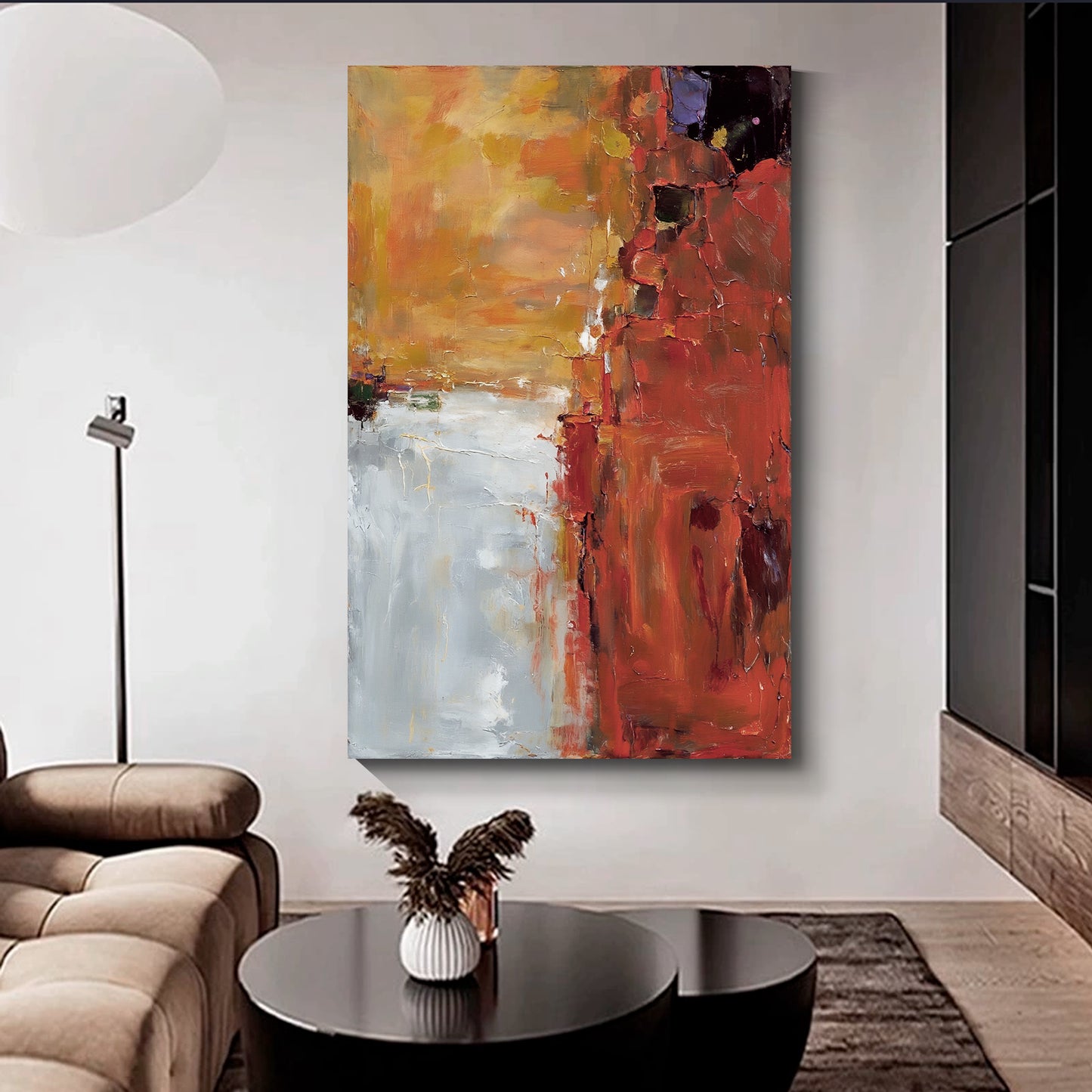 Modern abstract wall art, hand-painted oil painting