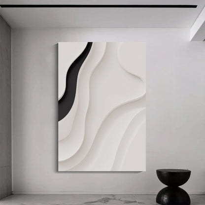 Beige and black Wall Sculptures, 3D Wood Wall Art, Minimalist Wall Hanging Home Decor