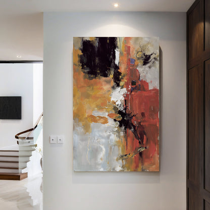 Modern abstract wall art, hand-painted oil painting