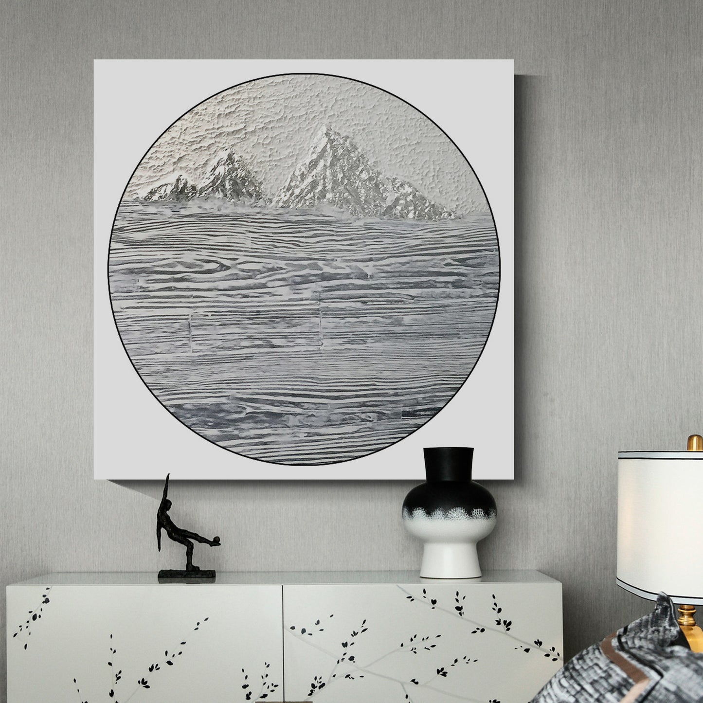 Modern abstract wall art, hand-painted oil painting