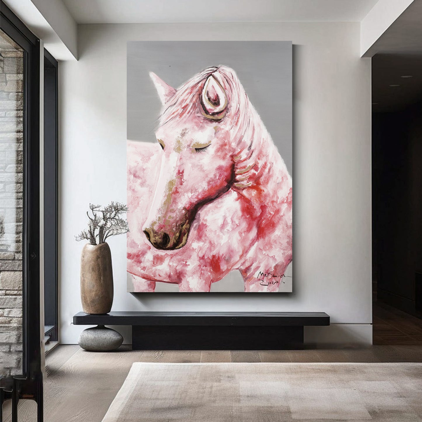 Modern abstract wall art, hand-painted oil painting