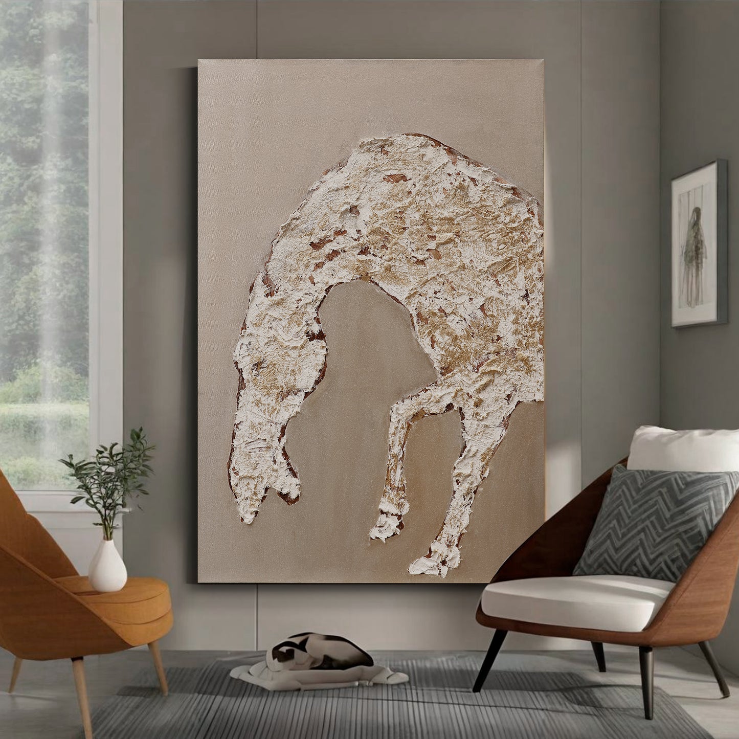 Modern abstract wall art, hand-painted oil painting