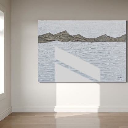 Banner modern abstract wall art, hand-painted oil painting