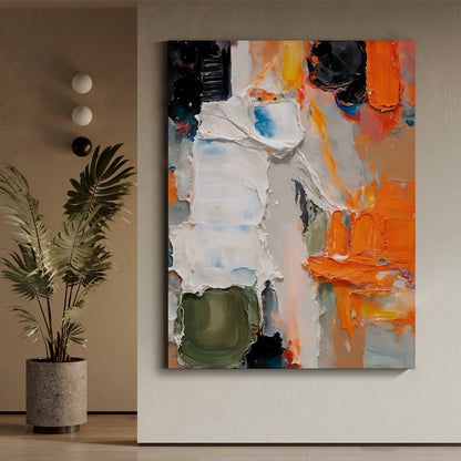 Modern abstract wall art, hand-painted oil painting
