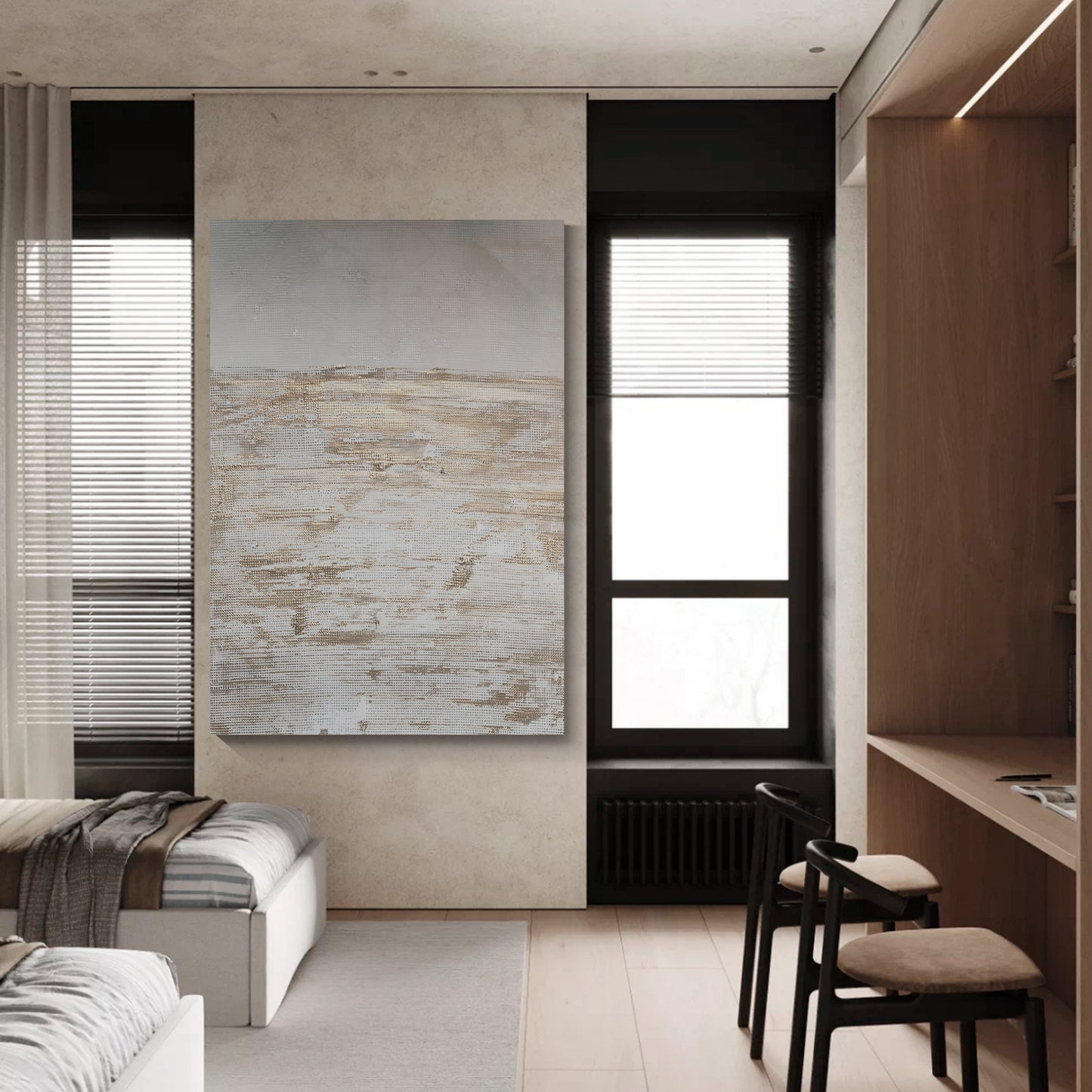 Modern abstract wall art, hand-painted oil painting