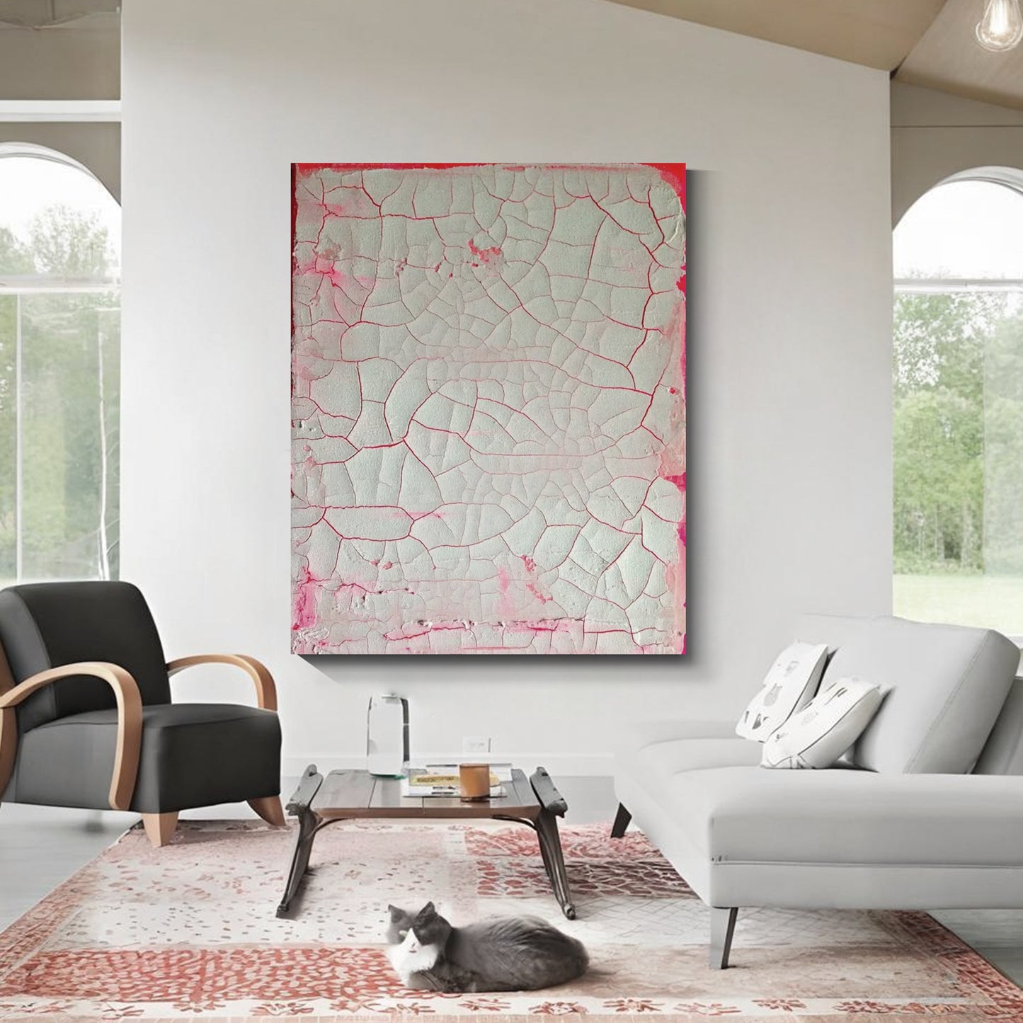 Modern abstract wall art, hand-painted oil painting