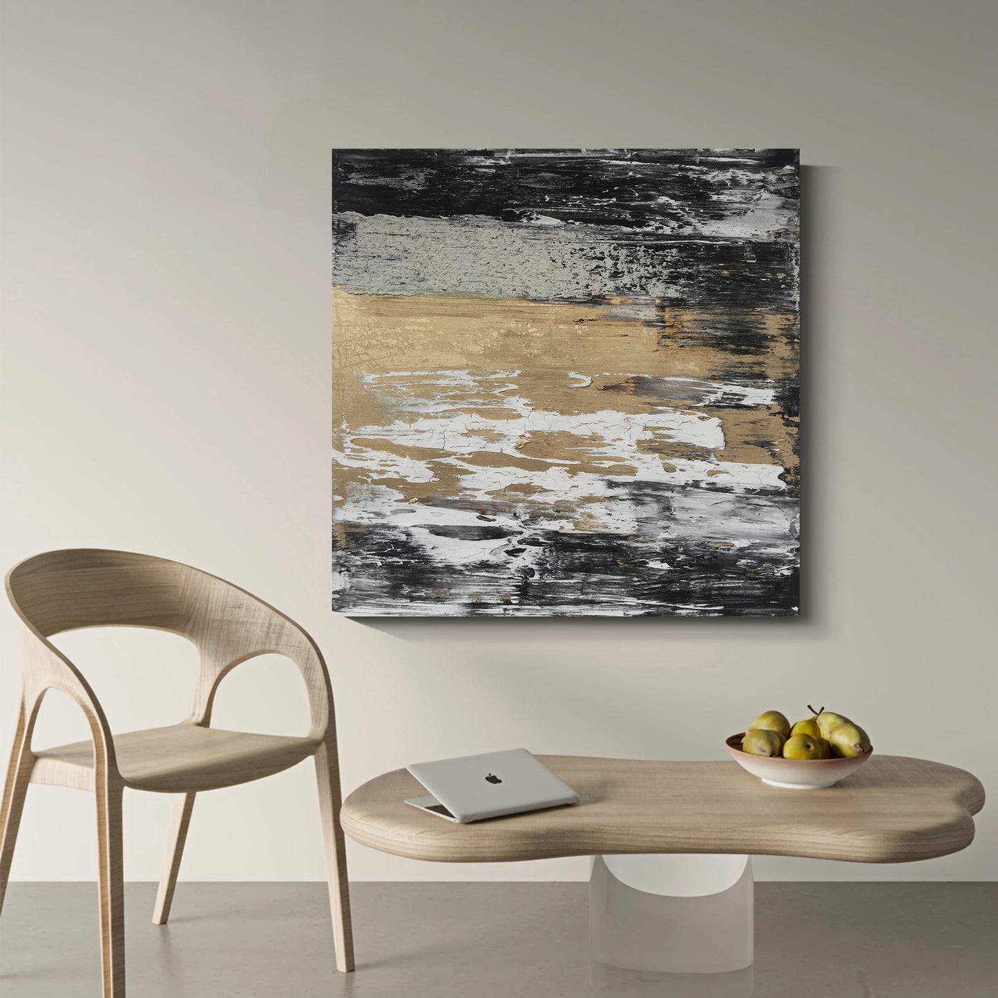 Modern abstract wall art, hand-painted oil painting
